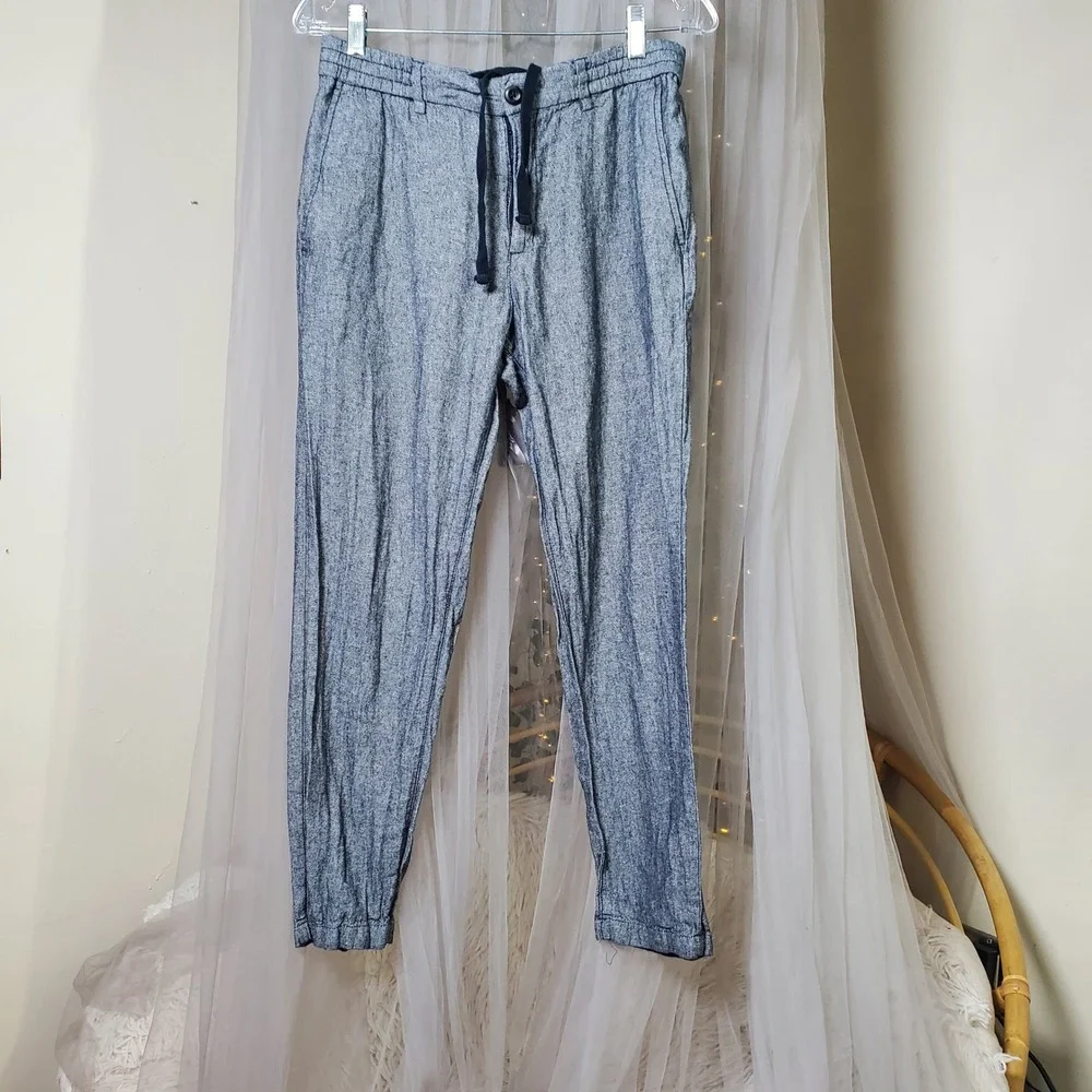 Banana Republic Athletic Fit Linen Cotton Casual Pants Athleisure Size 30x28